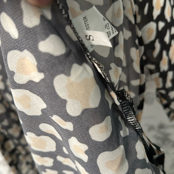 Women’s Leopard Print Sheer Kimono Cover Up Size S - Picture 9 of 10